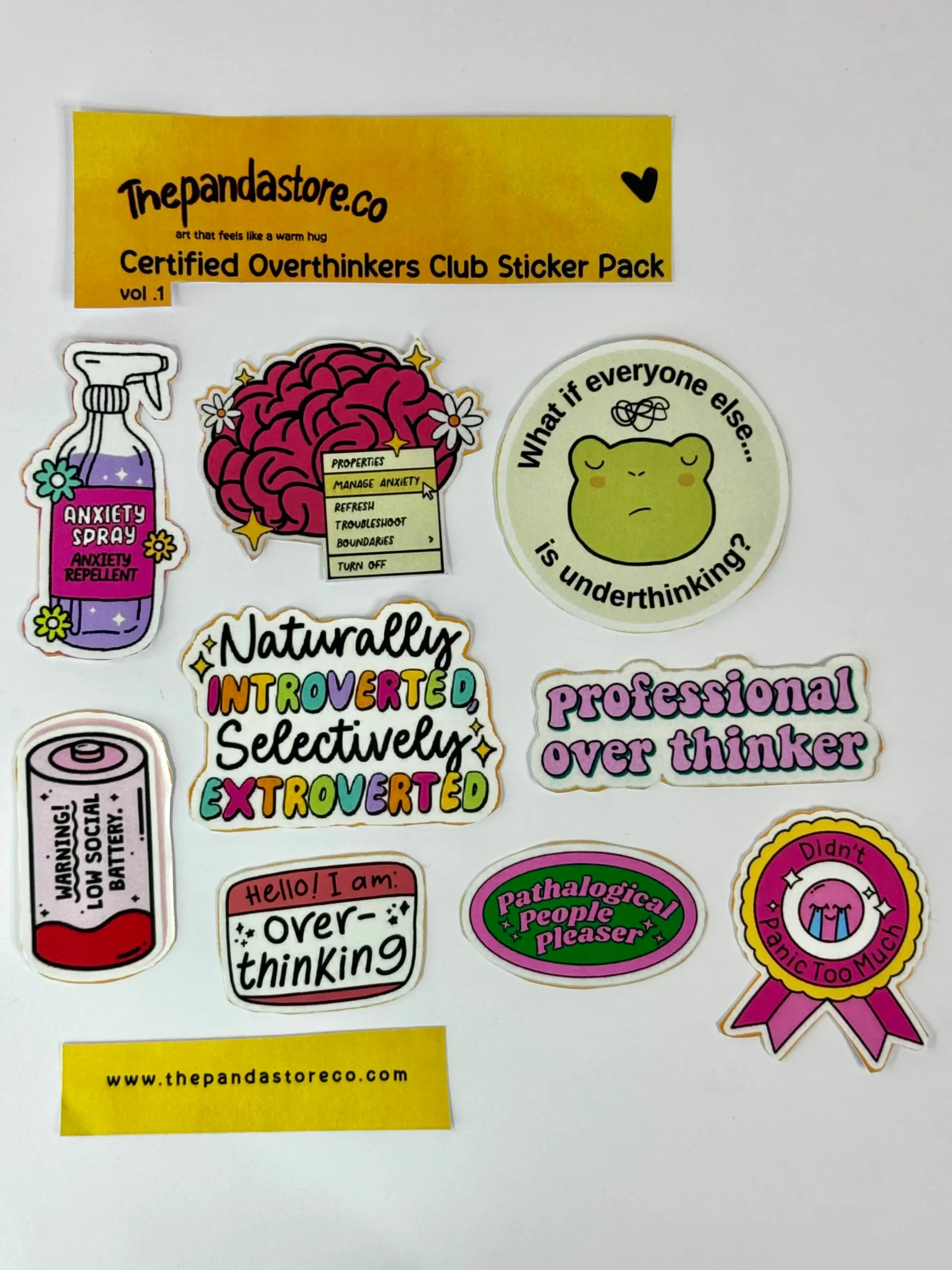 Certified Overthinkers Club Sticker Pack